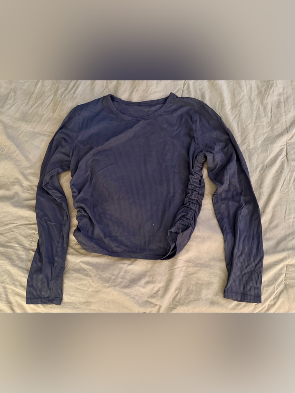 Lululemon Long Sleeve Side-Ruche Top - Black
